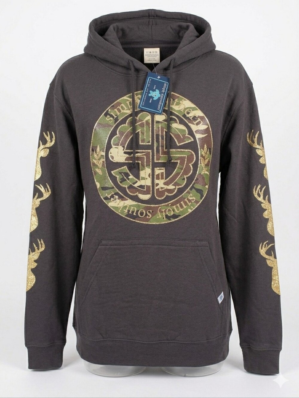 Simply Southern Charcoal Hooded Graphic Pullover Medium